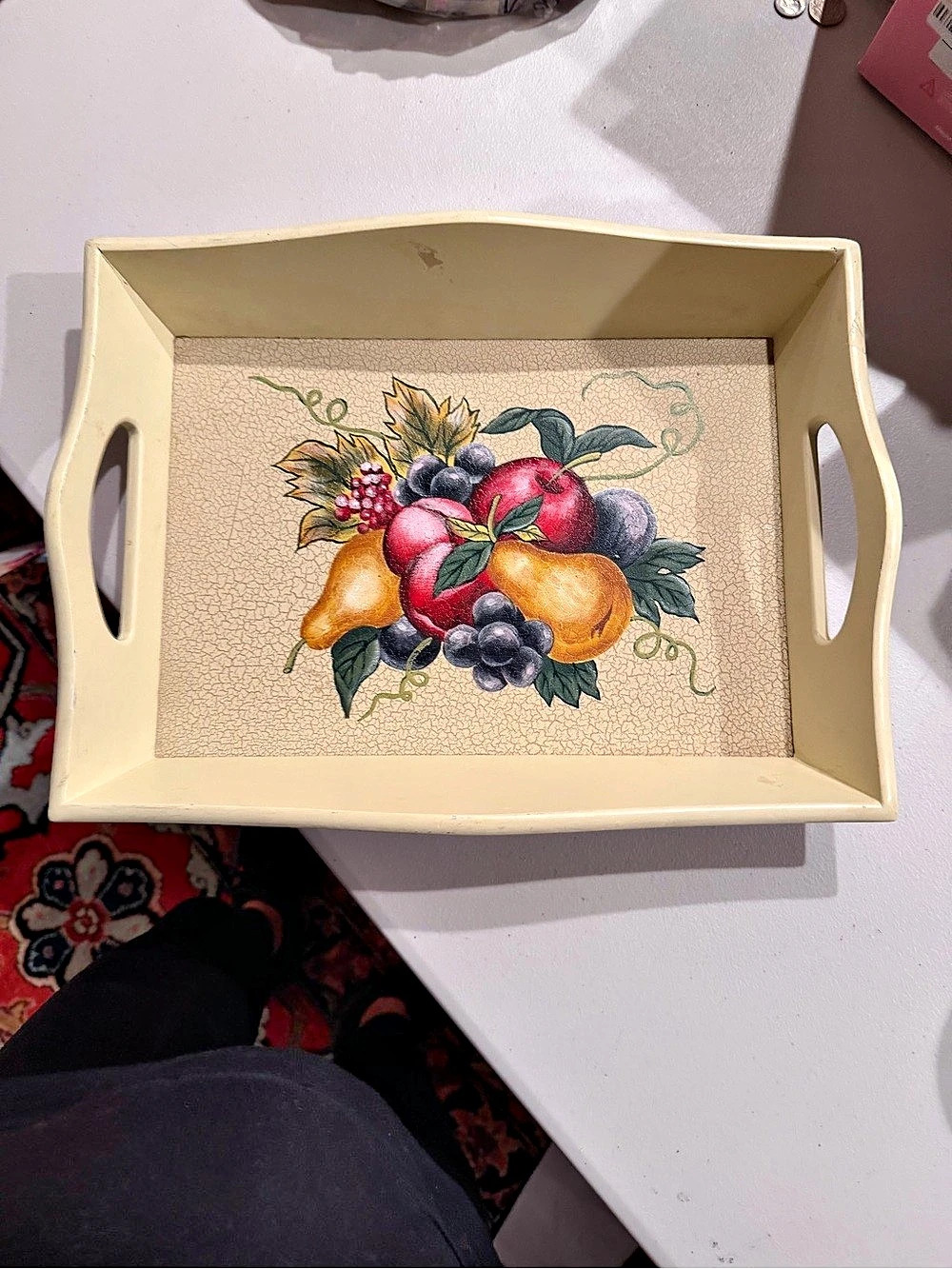 Fruit Floral Serving Tray